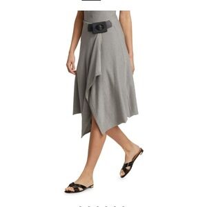 Johanna Ortiz Religious Script Midi Asymmetric Skirt Metallic,Party,Unique M NWT